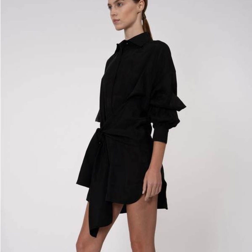 Revolve button down NONchalant Black Mini Dress - image 3